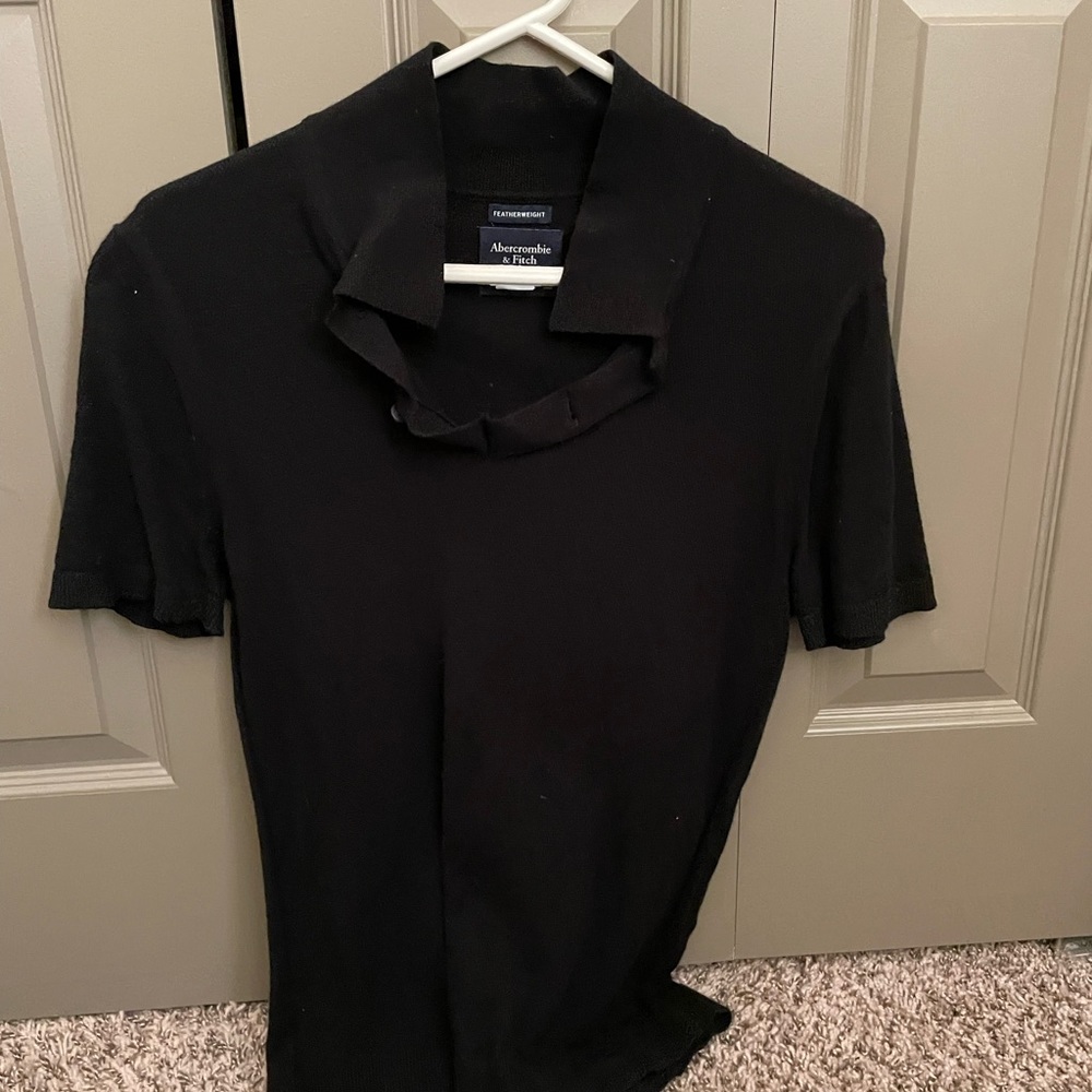 Polo Shirt - Abercrombie - Black - Slim Fitting